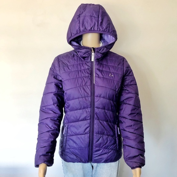 PARADOX Lightweight Packable Winter Purple Short Puffer Hooded Down Jacket Coat. - Picture 16 of 16